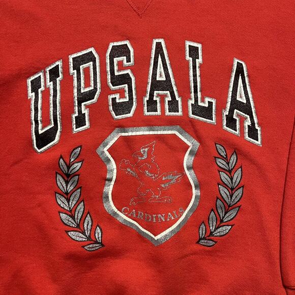 Vintage 90s Upsala Red Russell Athletic Boxy Sweatshirt - Picture 2 of 3